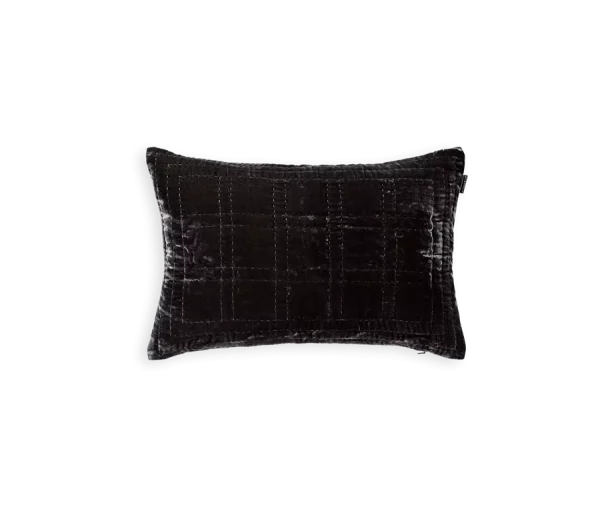 Saigon Silk Cushion case 60x40cm Anthracite Grey
