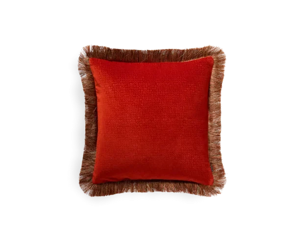 Vellore Cotton Velvet Cushion Case 50x50cm Warm Orange