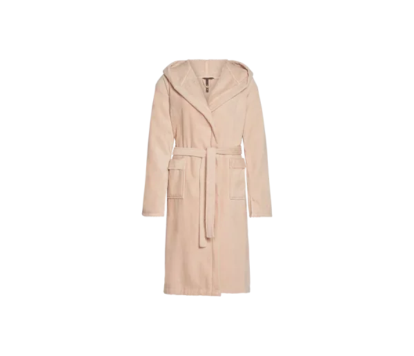 Super Smooth Cotton Bathrobe Women M Pale Pink