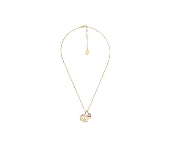 Labradorite Pendant Necklace Gold Plated