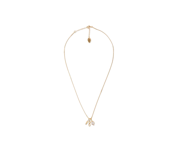 Rose Quartz Pendant Necklace Gold Plated