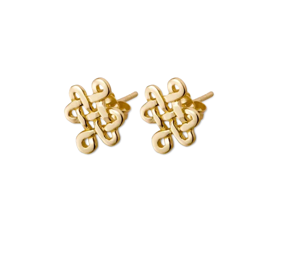 Infinity Stud Earrings Gold Plated