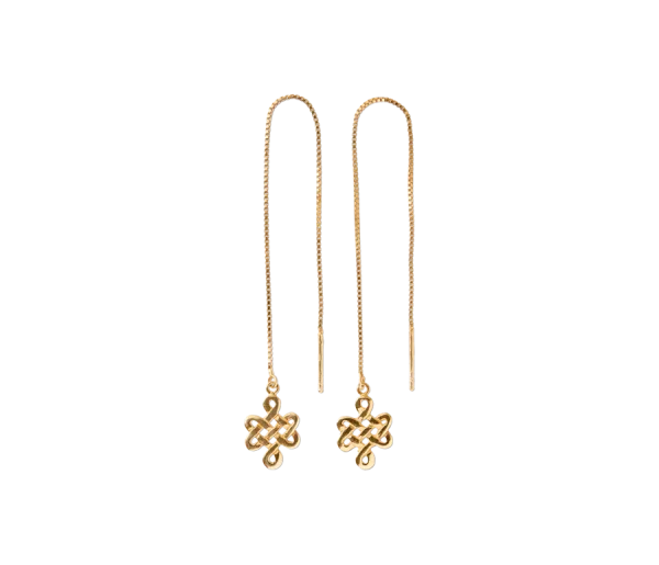 Infinity Chain Earrings Gold Plated