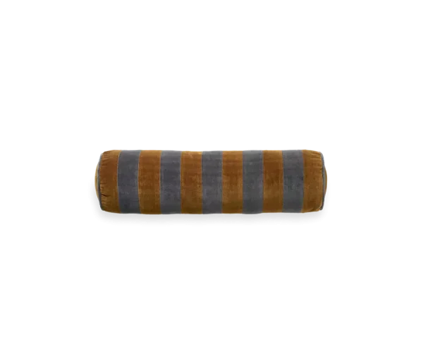 Vellore Bolster Cushion Mocha Stripes