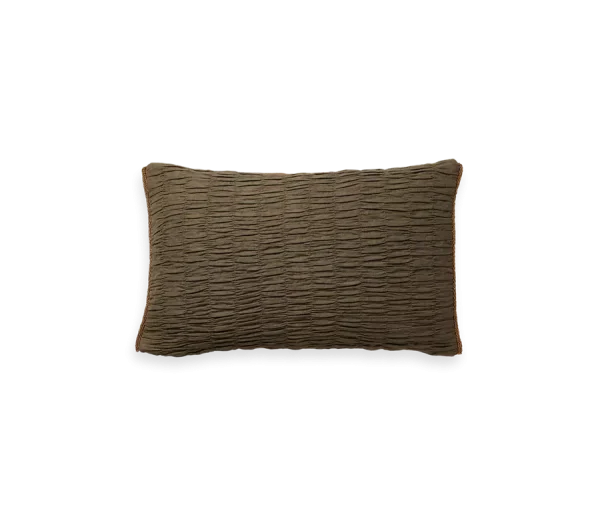 Vellore Cushion Cover Smocked Green 50 x 30cm