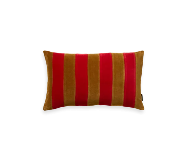Vellore Cushion Cover Red Stripes 50 x 30cm
