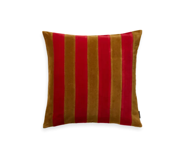 Vellore Cushion Cover Red Stripes 50 x 50cm