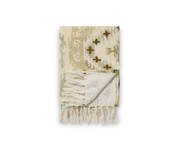 Shiraz Throw Sandy Ikat 130 x 170 cm