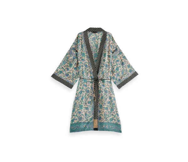 Jaypur Saree Kimono Lavender Blue