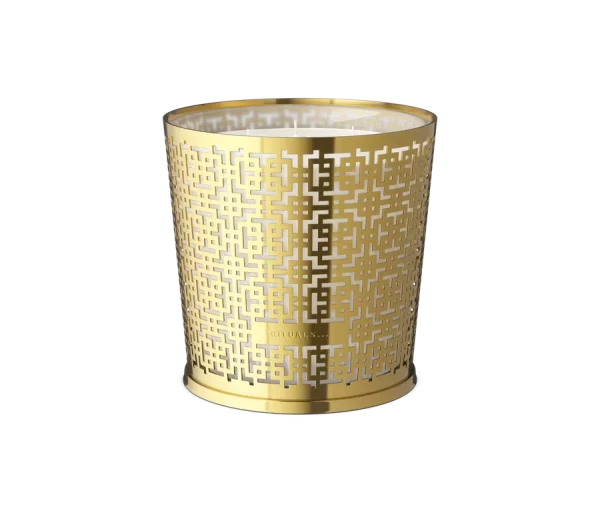 Mystic Cedar Scented Candle & Metal Window Gold sleeve 1600g