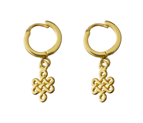 Infinity Round Earrings Gold Plated