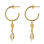 Rose Quartz Infinity Hoops Pendant