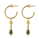 Labradorite Infinity Hoops Pendant