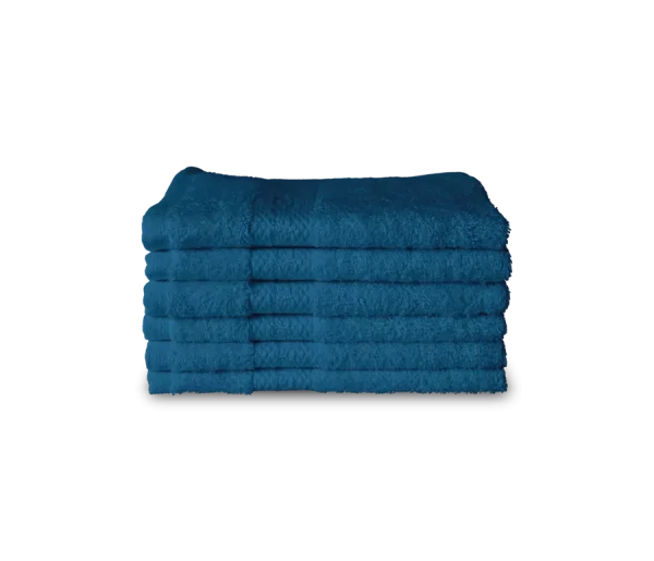 Super Soft Cotton Guest Towel 6x 30x30cm Peacock Blue